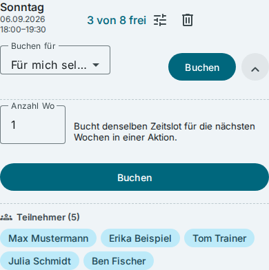 Sehen, wer schon dabei ist
