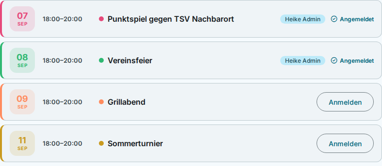Vereins- und Objektkalender